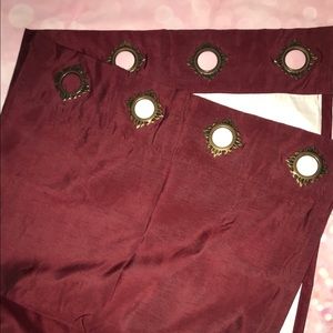Jcpenney Accents Set Of 84 Inch Burgundy Chris Madden Curtains